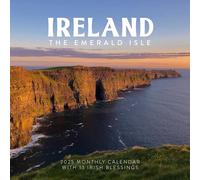 Ireland Calendar 2025 | The Emerald Isle | 12" x 24" Irish Travel Wall Calendar 12 Month | Marble City Press | County, Castles, Dublin, Irish Blessings | 2024-2025 Calendar