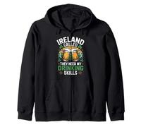 Ireland Called They Need My Drinking Skills Irish Zip Hoodie