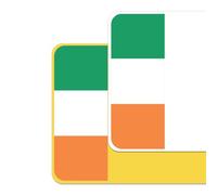 Ireland Car Number Plate Adhesive Stickers for Decorative Purposes - Irish National Flag Badge Decal - Proud Heritage Car Vinyl Skin - Premium, Bubble Free & Easy Application - Set of 2 (F&R) (IRL)