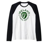 Ireland Celtic Nation Established 1541 Raglan Baseball Tee