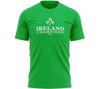 Ireland Champions 2024 Mens T Shirt Rugby Irish Winners Supporters Badge Top, S, Irish Green