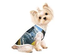 Ireland Cliffs Print Lightweight Dog Vest, Cat Sleeveless Shirt, Breathable Mesh Design for Summer Walking and Play