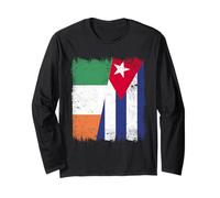 Ireland Cuba Half Flag Irish Cuban Heritage Long Sleeve T-Shirt
