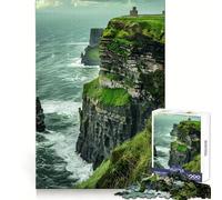 Ireland Dramatic Cliffs 1000 Pieces Puzzles for Adults Recall Enhancer Tight Cut Pattern Assemble Night Game (38x52cm)