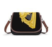 Ireland Ea-gles Harp Flag Women's Crossbody Bag Fashion Shoulder Handbags Message Tote Bag with Adjustable Strap