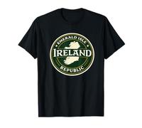 Ireland Emerald Isle Republic Vintage Badge Graphic T-Shirt