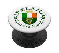 Ireland Erin Go Bragh Heraldic Badge Flag PopSockets Adhesive PopGrip
