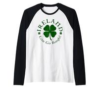 Ireland Erin Go Bragh! May the Devil Never Catch You Raglan Baseball Tee