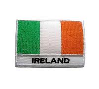 Ireland Flag Banner - Iron on Patches Adhesive Emblem Stickers Appliques, Size: 2.09 x 2.99 inches