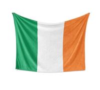 Ireland Flag Blanket - Irish National Flag Throw in Cuddle or Polar Fleece - Small, Medium, Large Sizes - Patriotic Ireland Gift, Irish Rugby Football Supporter Home Decor