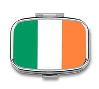 Ireland Flag Cute Travel Pill Organizer Portable Small Square Medicine Case Box for Pocket Purse