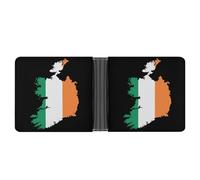 Ireland Flag Map Bifold Wallet for Men with Card Slot