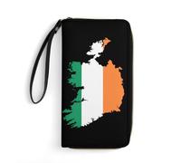 Ireland Flag Map Long Pouch Slim Clutch Wallet Purse