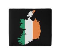 Ireland Flag Map Slim Billfold Wallet for Men Front Pocket Purse Card Holder with ID Window