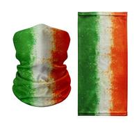 Ireland Flag Neck Gaiter - Vintage Irish Tricolour Face Cover - Breathable, Multifunctional Headwear for Festivals, Sports, Travel & Cultural Pride