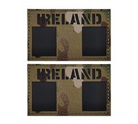 Ireland Flag Reflective Patches, IR Infrared Irish International Country Flag Tactical Military Morale Emblems Badges Decorative Sewing Appliques