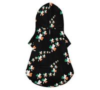 Ireland Flag Shamrock Dog Hoodie Luxury Dog Clothes Winter Dog Jacket Pet Clothes Hoodie French Bulldog Teddy Pug Puppy Clothes L