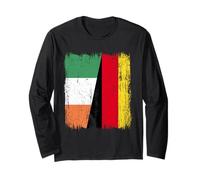 Ireland Germany Half Flag Irish German Unity Pride Long Sleeve T-Shirt