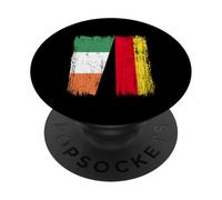 Ireland Germany Half Flag Irish German Unity Pride PopSockets Adhesive PopGrip