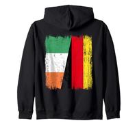 Ireland Germany Half Flag Irish German Unity Pride Zip Hoodie