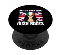 Ireland Girl Heritage British Born Irish Roots Pride PopSockets Adhesive PopGrip