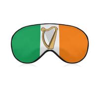 Ireland Harp Irish Flag Fashion Sleep Mask Funny Eye Cover | Printed Novelty Soft Blindfold Sleeping Masks Blocks Light 8" X 4"
