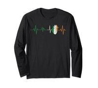 Ireland Heartbeat Flag EKG Pulse Irish Pride Long Sleeve T-Shirt