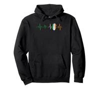 Ireland Heartbeat Flag EKG Pulse Irish Pride Pullover Hoodie