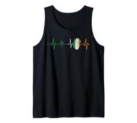 Ireland Heartbeat Flag EKG Pulse Irish Pride Tank Top