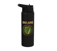 Ireland Heraldry Medieval Irish Harp Stainless Steel Insulated Water Bottle