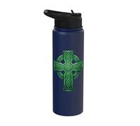 Ireland Irish Celtic Cross Christian Scottish Celt Stainless Steel Insulated Water Bottle
