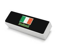 Ireland Irish Flag Funny Glasses Case Hard Shell Eyeglasses Case Protector with Cleaning Cloth for Women Men