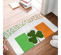 Ireland Irish Flag Green St Patrick'S Day Floor Mats Low Profile Barrier Mat Absorbent Bathmat For Shoes Scraper Front Back Door Indoor 40X60Cm