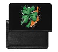 Ireland Irish Flag Green St. Patrick's Day Passport Wallet Cute Passport Case with Card Slot Travel Passport Holder Cover