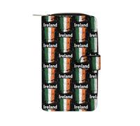 Ireland Irish Flag Long Zippered Pouch Slim Clutch Organizer Purse Money and Credit Card Holder for Men Women