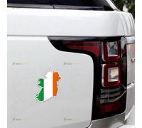 Ireland Irish Flag Map Outline Car Magnet Magnetic Sticker Decal - 2 Pack Reflective 10.2cm - for Truck Door Fridge Reusable Waterproof