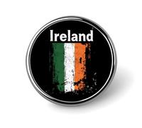 Ireland Irish Flag Round Lapel Tie Pins Funny Brooch Pin Button Badge Hat Clothes Accessories for Men Women