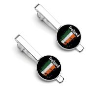 Ireland Irish Flag Tie Clips for Men Tack Pins Regular Necktie Bar for Wedding Anniversary Business