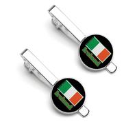 Ireland Irish Flag Tie Clips for Men Unique Ties Bar Clip for Wedding Anniversary Business