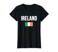 Ireland Irish Flag Value Graphic T-Shirt, Women, Black, M