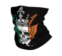 Ireland Irish Irishman Bogtrotter Flag Skull Men Women Neck Warmer Breathable Headscarf Comfortable Headwear For Fishing Sports Volleyball