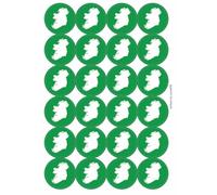 Ireland Irish Map Island Circular Matt Paper Stickers A4 Sheet of 24 (Each Sticker is 45mm Diameter)