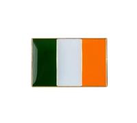 Ireland Irish National Flag Metal Enamel Pin Badge - Rectangle Lapel Brooch 2.5 x 1.5 cm - Irish Heritage Souvenir for St Patrick’s Day and National Events