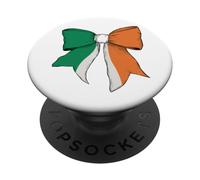 Ireland Irish Pride Flag Girl Coquette Bow Ribbon PopSockets Adhesive PopGrip