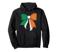 Ireland Irish Pride Flag Girl Coquette Bow Ribbon Pullover Hoodie