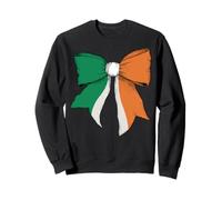Ireland Irish Pride Flag Girl Coquette Bow Ribbon Sweatshirt