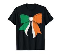 Ireland Irish Pride Flag Girl Coquette Bow Ribbon T-Shirt