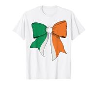 Ireland Irish Pride Flag Girl Coquette Bow Ribbon T-Shirt