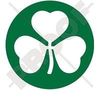 IRELAND Irish Shamrock Eire 100mm (4") Window Decal, Vinyl Sticker - CHOICE OF 22 COLOURS