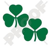 Ireland Irish Shamrock Eire 75mm (3") Vinyl Stickers, Window Decals x2 - Choice of 22 Colours